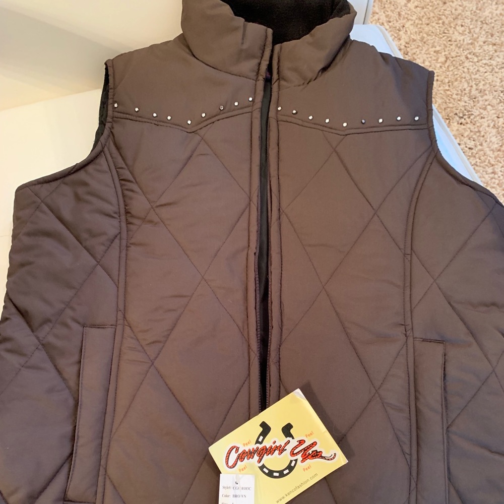Cowgirl Up Quilted Rhinestone Vest
